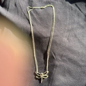 Tiffany & Co silver dragonfly necklace